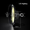 Slika V-TAC LED UFO Highbay svetiljka CREE 150W 23250 lm 6500K IP65 crno kućište