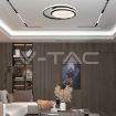 Slika V-TAC LED dekorativna svetiljka Ø450 × h 50 mm 38W 4050lm 4000K IP20 crna