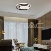 Slika V-TAC LED dekorativna svetiljka Ø300 × h 50 mm 24W 2560lm 4000K IP20 crna