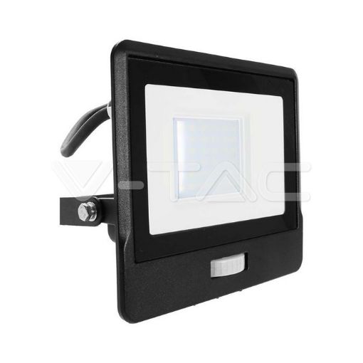 Slika V-TAC LED reflektor sa senzorom Samsung 30W 2340 lm 4000K IP65 crno kućište