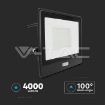 Slika V-TAC LED reflektor sa senzorom Samsung 50W 4000 lm 6500K IP65 crno kućište